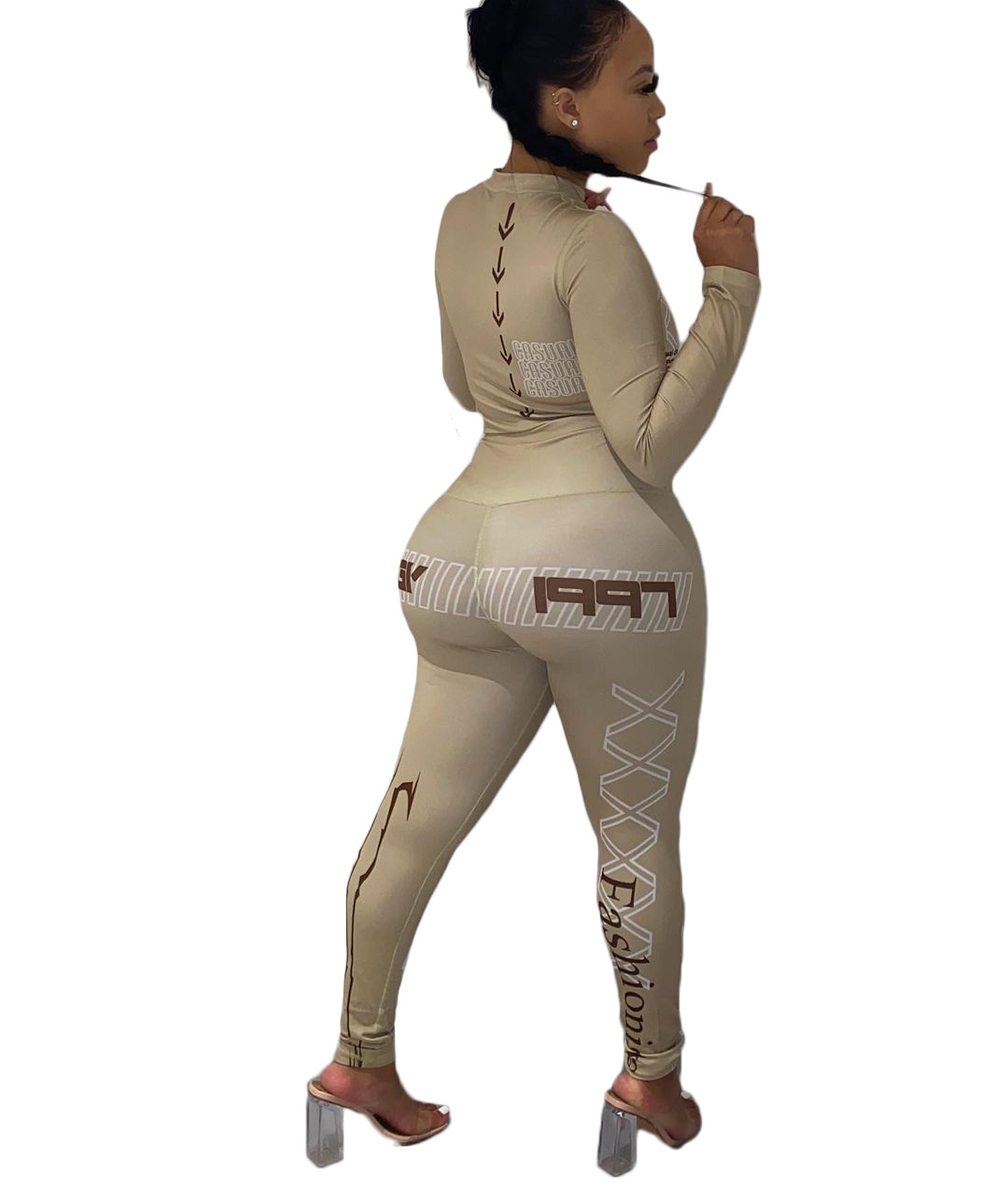 Letter Printing Two-piece Women's Clothing 1622096691661