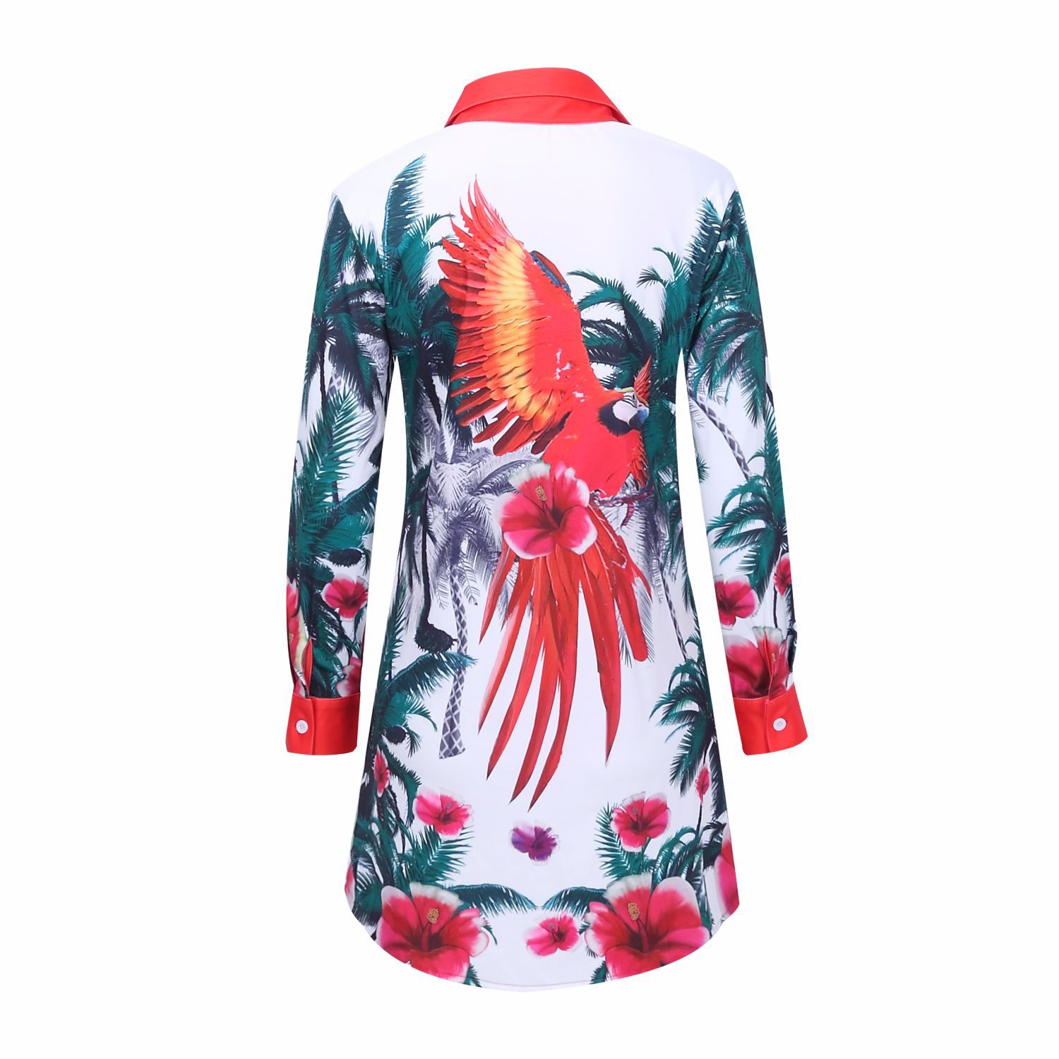Printed shirt dress multicolor women's clothing undefined